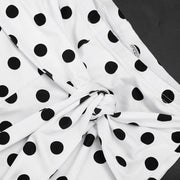 Polka Dot Print Tie Up Seventh Pants GSBW C26PT109
