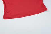 Solid Color Sling Top Two Piece Skirt Set GLAG S5A20420F