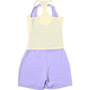Solid Color Sleeveless TightVest Romper 2 Piece Set GZJQ K6S10685A