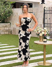 Embroidered Off Shoulder Evening Dress YMYF 9579