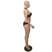 Sexy Solid Color Bikinis Long Skirt Swimsuit Set GCNF 0103