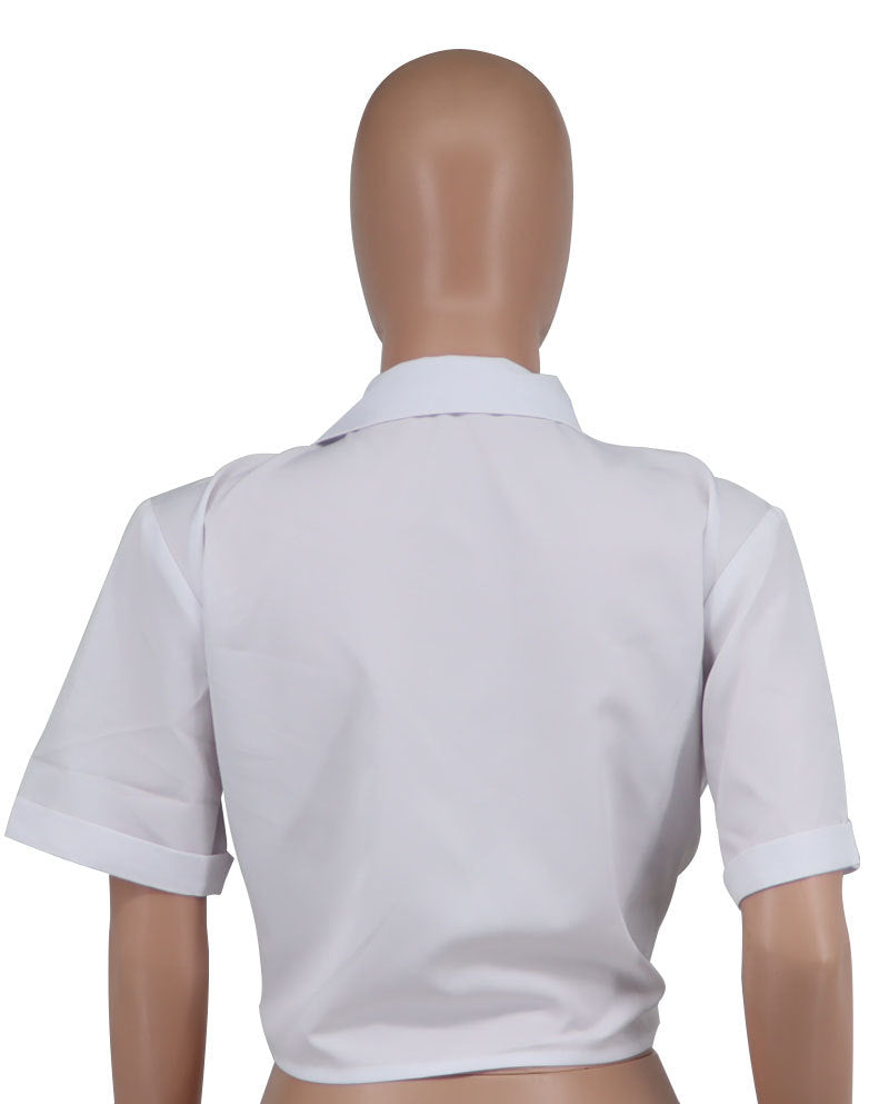 Short Sleeve Solid Color Shirt XHXF 948