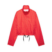 Polka Dot Print Long Sleeve Zipper Coats GYZS BB058