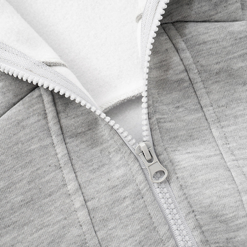 Casual Long Sleeve Zip Up Hooded Coats GSBD G24TP143