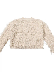 Knits Tassel Long Sleeve Button Coats GQNF F00121CM