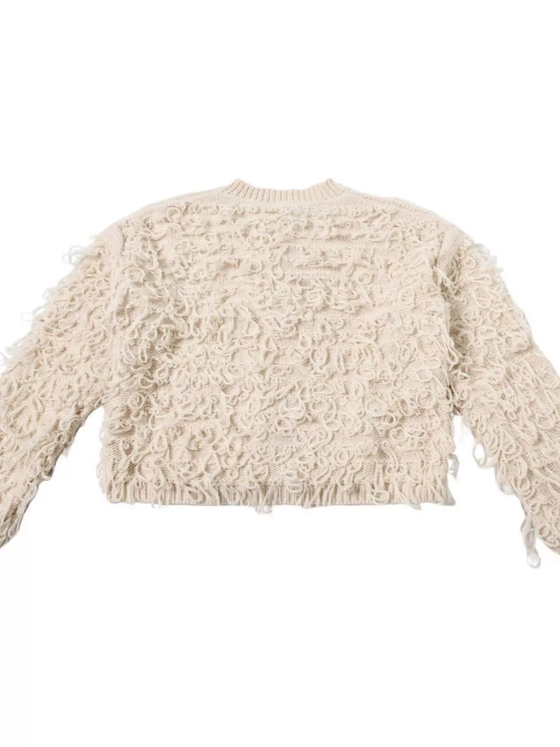 Knits Tassel Long Sleeve Button Coats GQNF F00121CM