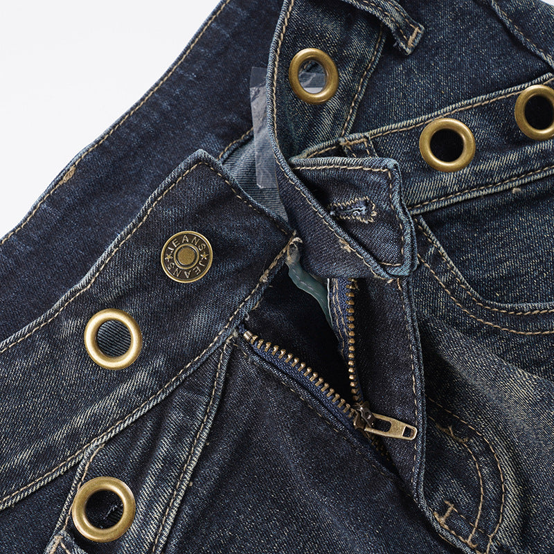 Fashion Irregular Denim Shorts GPKJ MR47808
