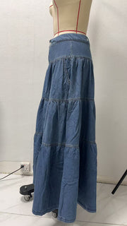 Cake Denim Half Body Long Skirt GMYT 14203