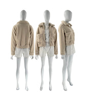 Solid Color Lambswool Zipper Jacket SSNF 2021857