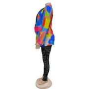 Fashion Print Long Sleeve Blazer BY 6557