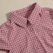 Short Sleeve Plaid Print Shirts GNZD 51713TBD