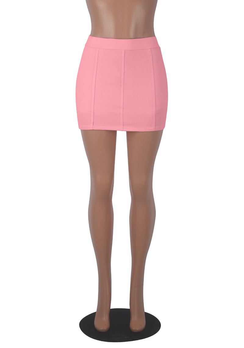 Solid Color Slim Sexy Mini Skirt MZ 2878