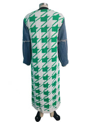 Patchwork Cardigan Double Layer Thickened Sweater Jacket OD 8698