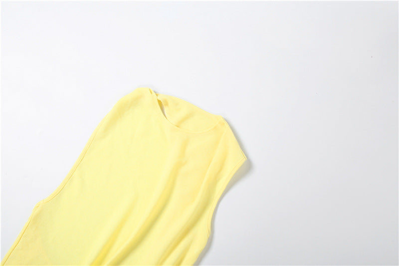 Solid Color O Neck Backless Maxi Dress GZJQ K6D10924A