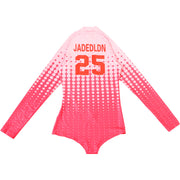 Print Stand Collar Zipper Romper DLSF K25Q82279