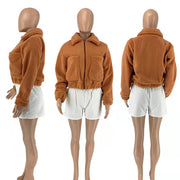 Solid Color Lambswool Zipper Jacket SSNF 2021857