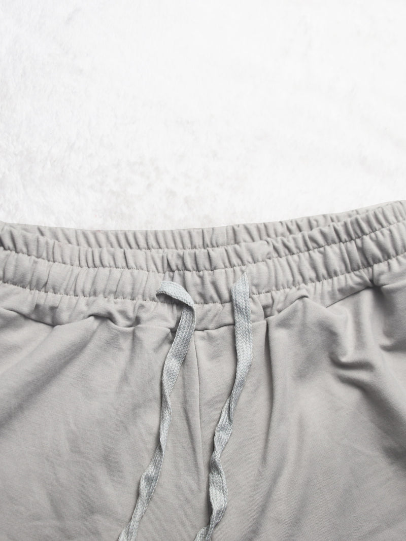 Solid Color Drawstring Casual Shorts SFY 405