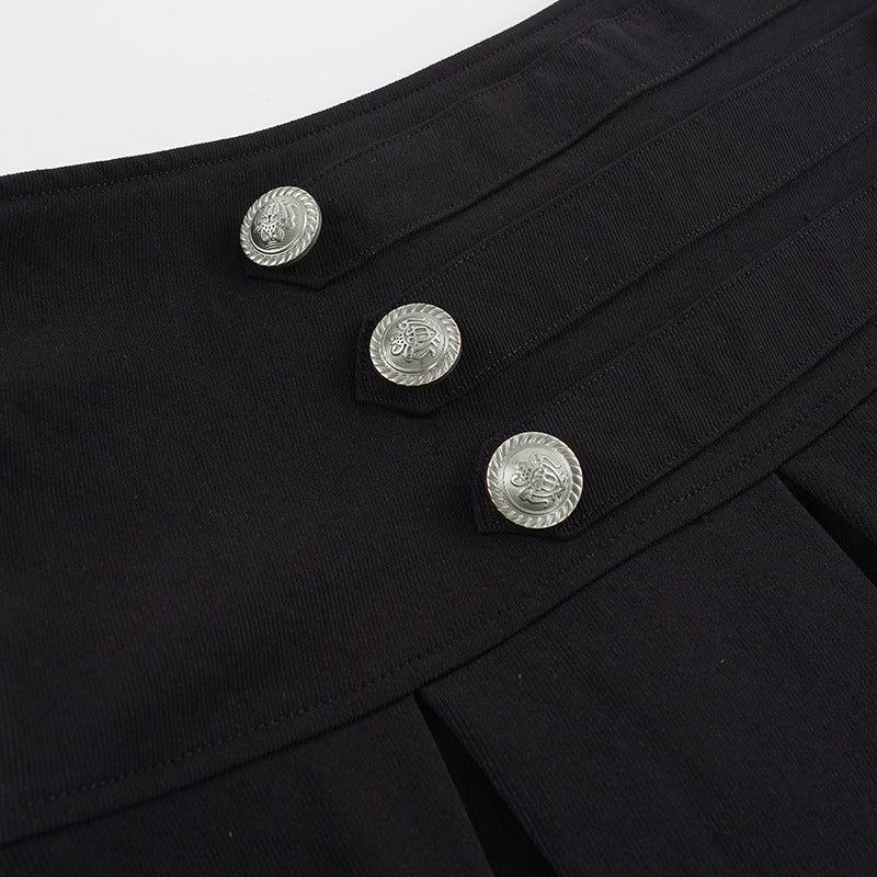 Casual Solid Color Pleated Mini Skirts GPKJ MR51435