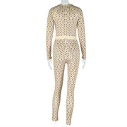 Print O Neck Long Sleeve Jumpsuit GJYO 006196