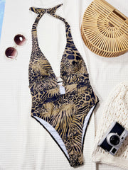 Contrast Color Hollow Out One Piece Swimsuit CSYZ G135RX