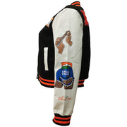 Thickened Embroidered Color Block Baseball Jacket CM 001