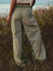 Loose Color Block Wide Leg Jeans GYAN 059