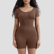 Solid Color Short Sleeve Shapewear Romper GMDI 32197