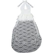 Lace Patchwork Halterneck Mini Dress GZJQ K6D13353A