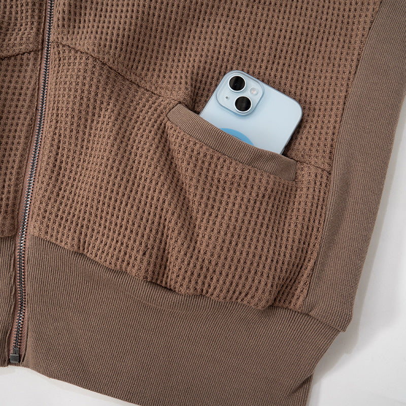 Solid Color Long Sleeve Hooded Coat GSZM ZTP1387