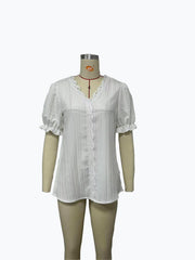 Plus Size Fashion Short Sleeve Blouses GSZE ST23053