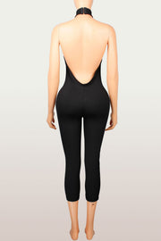 Sexy Backless Sleeveless Solid Seventh Jumpsuit YWXS P5218506X