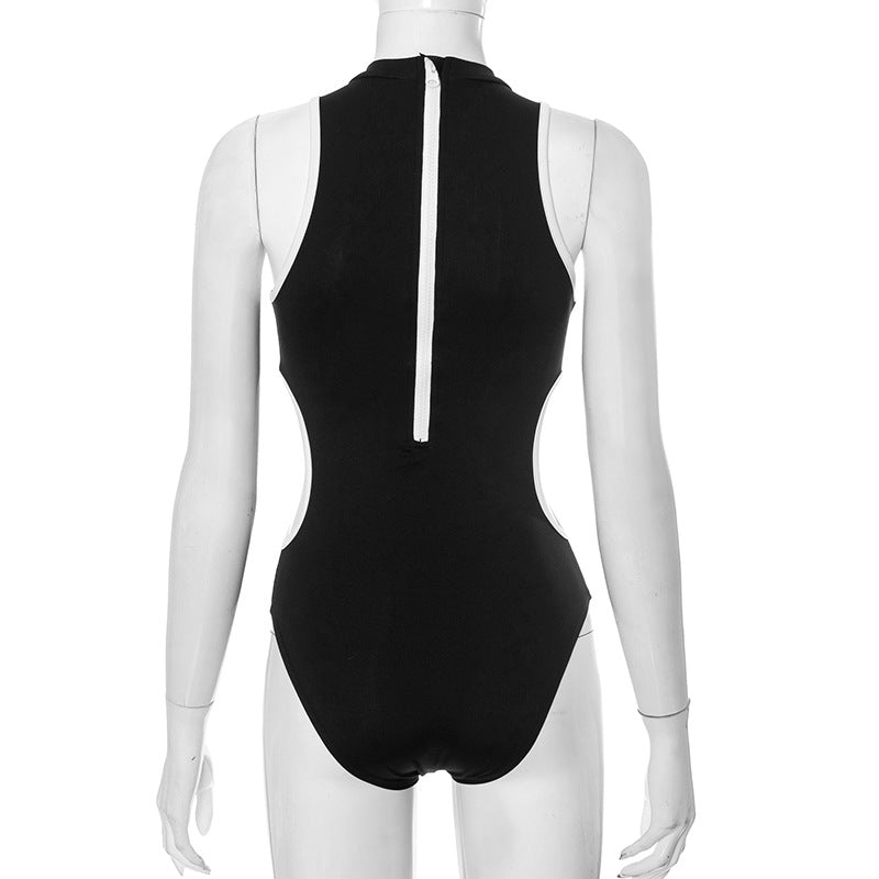 Sleeveless Hollow Out One Piece Swimsuit GDSF Q25BS119