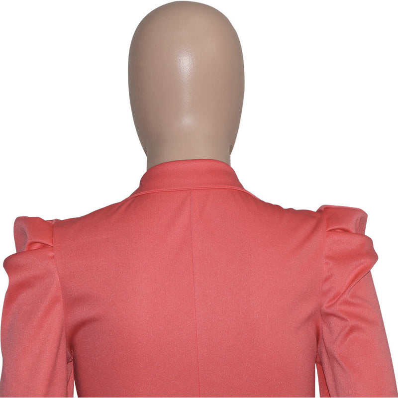 Solid Full Puff Sleeve Short Blazer Coat SH 390194