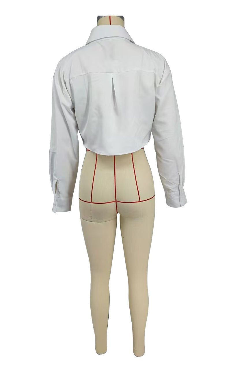 Solid Color Long Sleeve Shirt XHXF 969