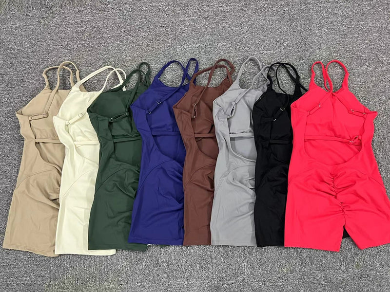 Sleeveless Backless Sport Romper GQSA 41720