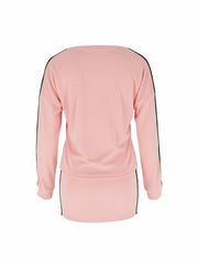 Stripe Sport Long Sleeve Mini Dress HNIF MC011