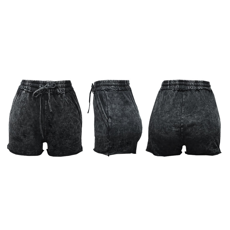 Solid Color Drawstring Casual Shorts SFY 735