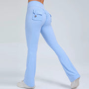 Solid Color Sport Micro Flare Pants GQSA S0031