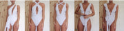 Print Tie Up One Piece Swimsuit CSYZ B03