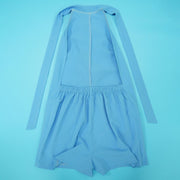 Solid Color Sleeveless Backless Romper YF 20205
