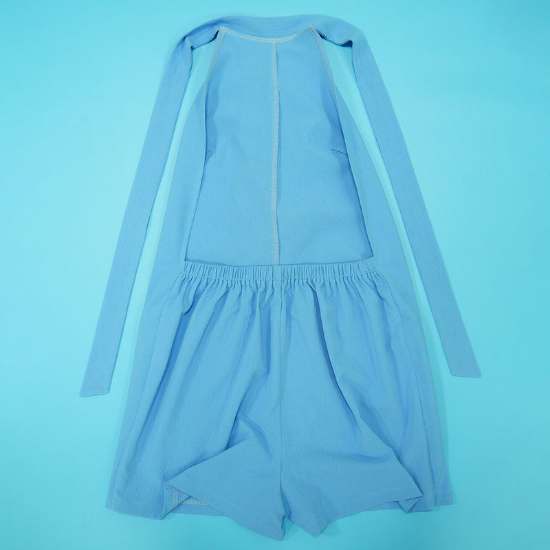 Solid Color Sleeveless Backless Romper YF 20205