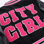 Fashion Patchwork Letter Print Short Jackets FL 23528