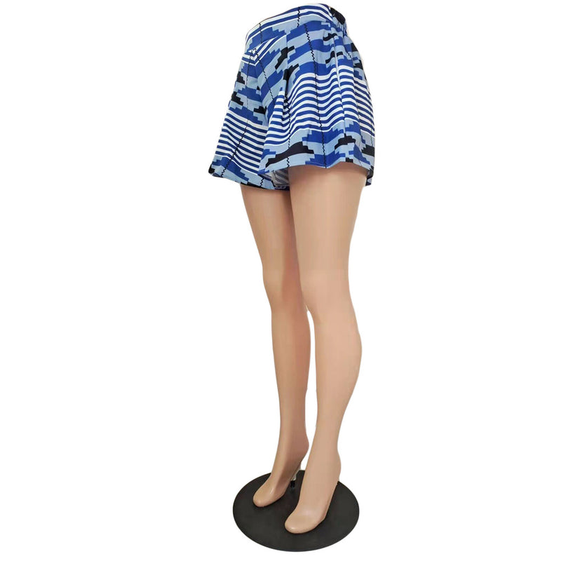 Casual Printed Wide Leg Shorts Without Top GDYF 6925