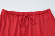 Solid Color Sling Top Two Piece Skirt Set GLAG S5A20420F