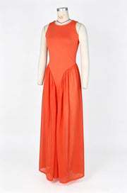 Solid Color Chiffon Patchwork Maxi Dress ZSD 0789