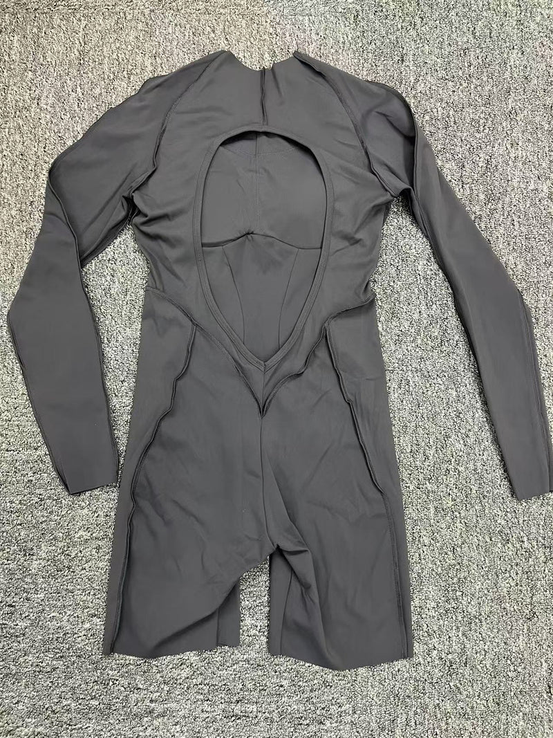 Long Sleeve Patchwork Sport Romper GQSA 24102