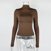 Half High Neck Long Sleeve Bottom Top GZJF 2591