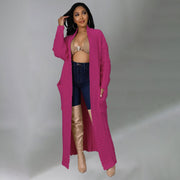 Plus Size Fashion Long Sleeve Long Sweater Jacket GOSD 6813