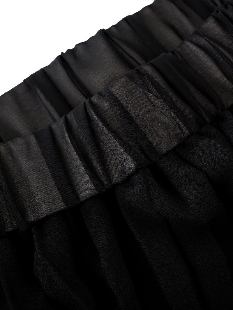Solid Color Press Pleated Loose Pants HNIF HN108