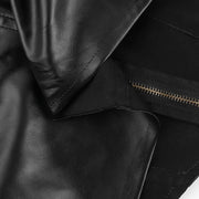 Fashion Contrast Color Short Leather Coat FL YY23427